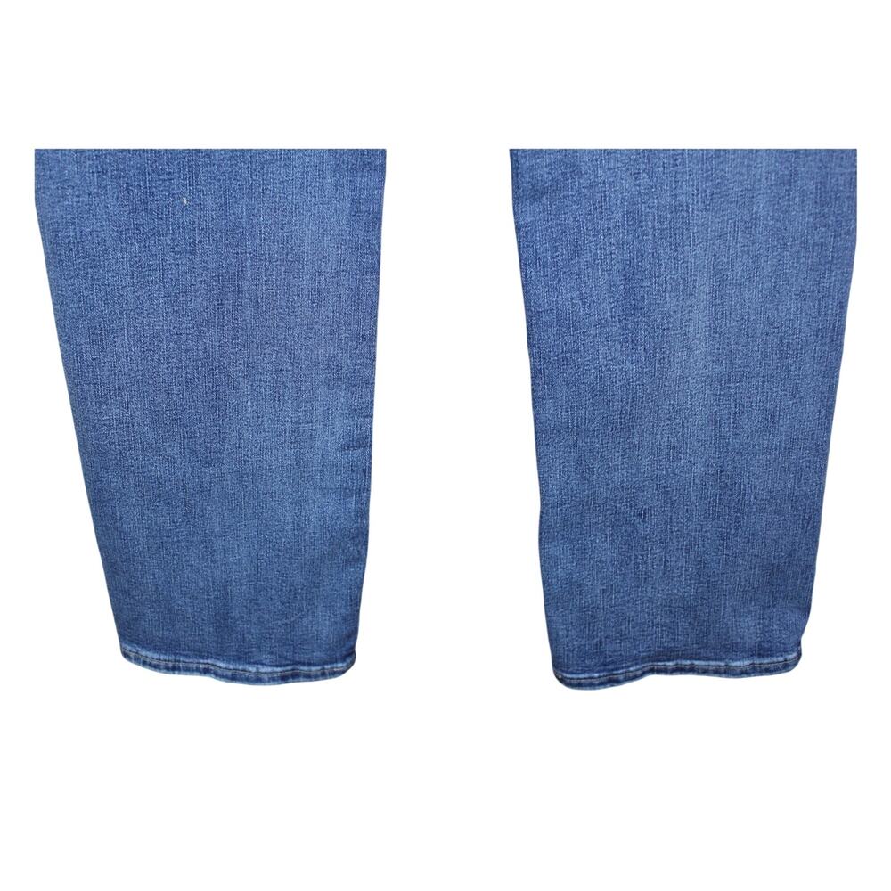 Lucky Brand Legend Sweet Straight Blue Embroidered Mid Rise Denim Jeans Size 12 - Picture 8 of 12